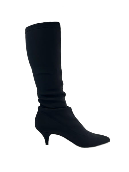 Marina Rinaldi Women's Nero Lindsay Kitten Heel Stretchy Knee Boots NWB