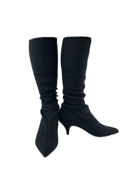 Marina Rinaldi Women's Nero Lindsay Kitten Heel Stretchy Knee Boots NWB