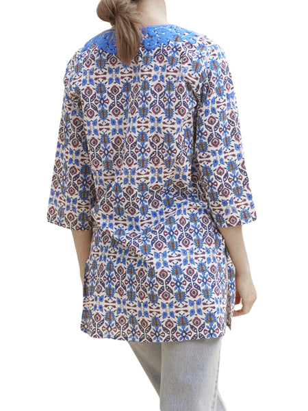 Roberta Roller Rabbit Women's Lisca Inez Kurta Medium Blue