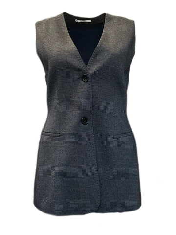 Max Mara Women's Medium Grey Lodi Sleeveless Jacket Size M NWT