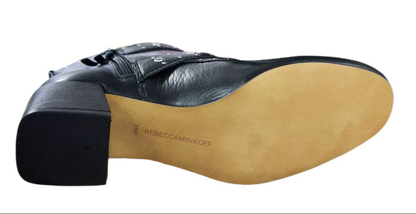 REBECCA MINKOFF Women's Black Lamba Logan Booties #M6291001 NWB