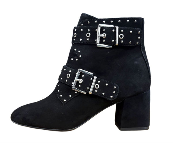 REBECCA MINKOFF Women's Black Kid Suede Logan Booties #M6291001 NWB