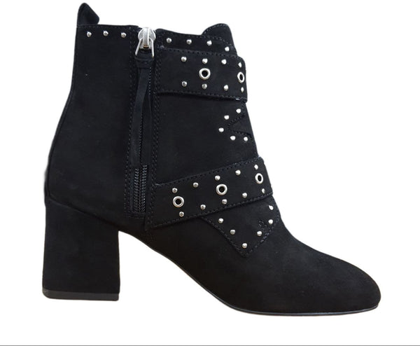 REBECCA MINKOFF Women's Black Kid Suede Logan Booties #M6291001 NWB