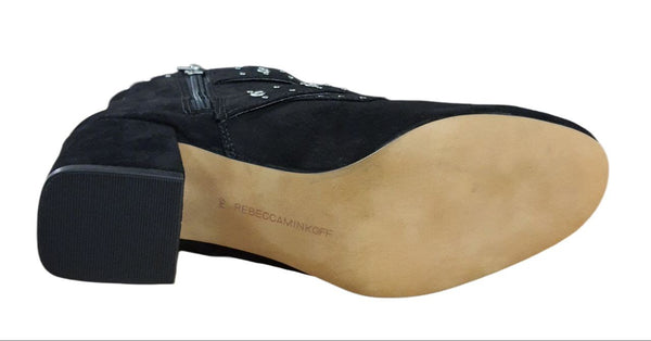 REBECCA MINKOFF Women's Black Kid Suede Logan Booties #M6291001 NWB