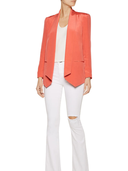 REBECCA MINKOFF Women's Silk Long Becky Blazer Jacket $378 NWT