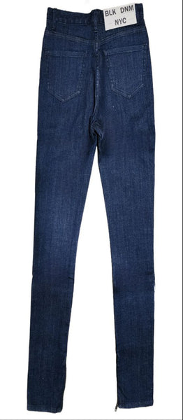 BLK DNM Women's Blue High Rise Ultra Skinny Slim Jeans Size 26 Long NWT