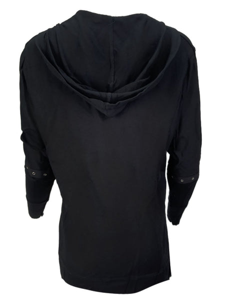 TEREZ Women's Black Round Neck Hoodie #2239640 NWT