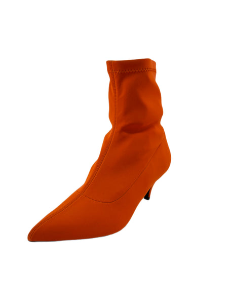 Marina Rinaldi Women's Arancio Lora Stretchy Kitten Heel Ankle Boots Size 11 NWB