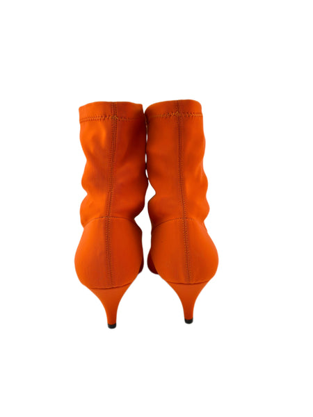 Marina Rinaldi Women's Arancio Lora Stretchy Kitten Heel Ankle Boots Size 11 NWB