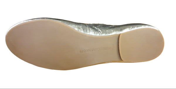 REBECCA MINKOFF Women's Gold Distressed Leather Lori Flats #M1141007 NWB