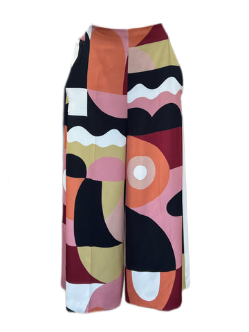 Marella By Max Mara Women's Multicolor Lotte Wide Leg Pants Size 4 NWT
