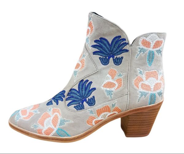 REBECCA MINKOFF Women's Sand Floral Embroidery Lulu Too Booties #M7131015 6 NWB