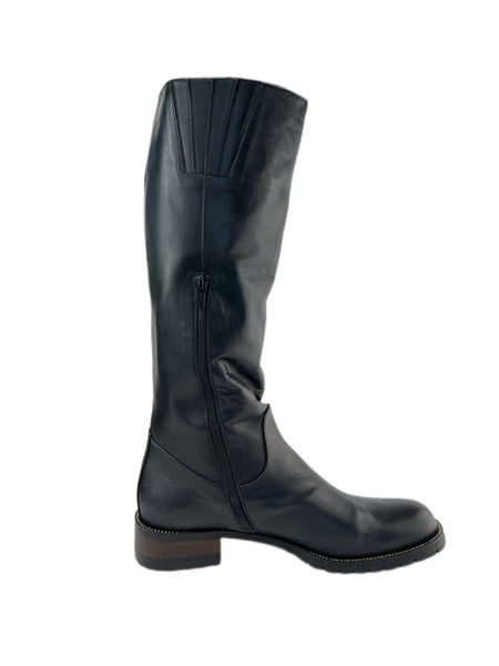 Marina Rinaldi Women's Black Luppolo Leather Knee Boots NWB