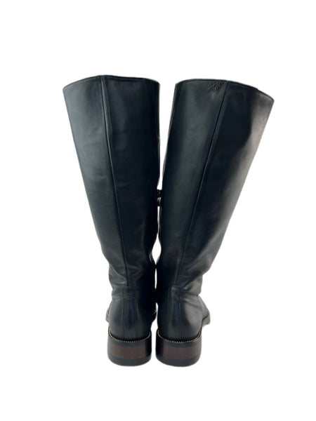 Marina Rinaldi Women's Black Luppolo Leather Knee Boots NWB