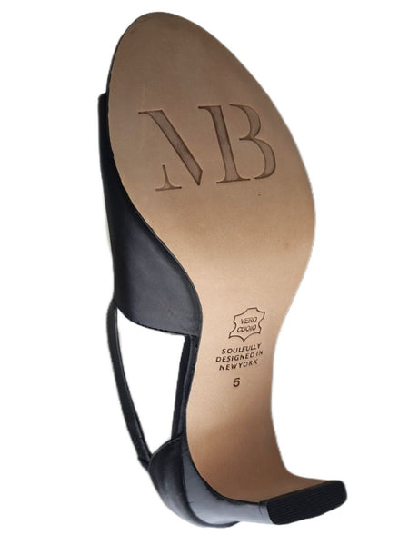 MATT BERNSON Women's Black Leather Lyra Pump #MB121 NWB