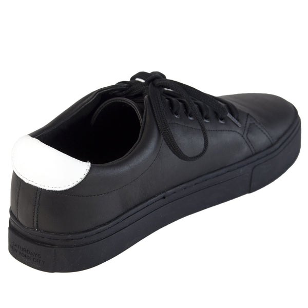 SATURDAYS NYC Men's Black Derek White Detail Sneaker M11606DK55 Sz 9.5 $230 NEW