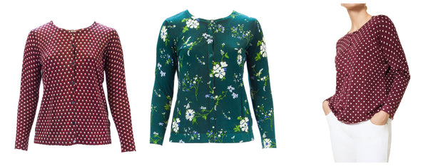 MARINA RINALDI Women's Madrina Printed Cardigan $465 NWT