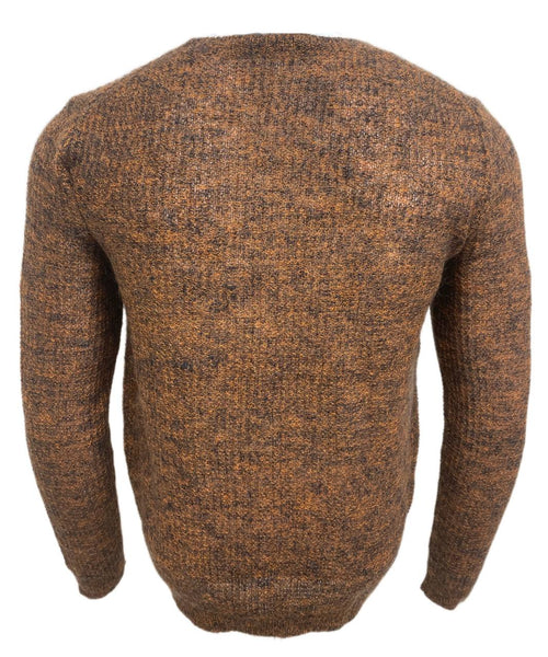 BLK DNM Men's Orange Navy Blue Long Sleeve Sweater 60 Size M NWT