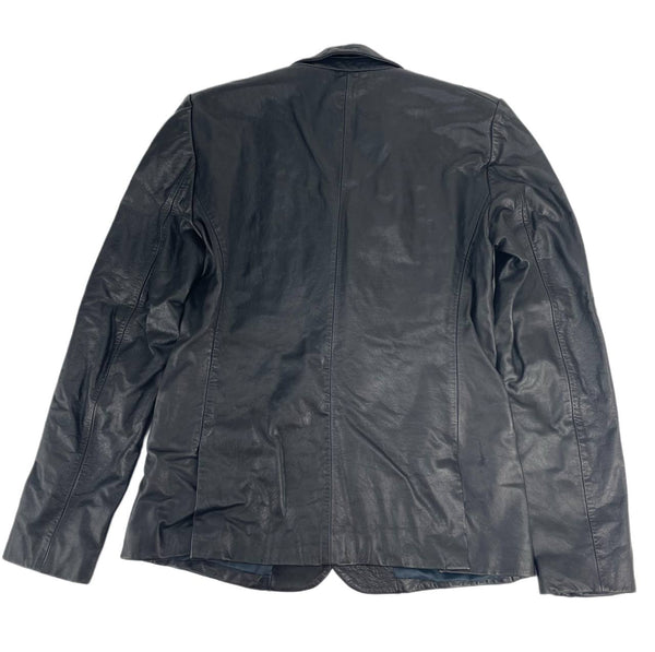 BLK DNM Men's Black Leather Jacket #MBL11903 Medium NWT