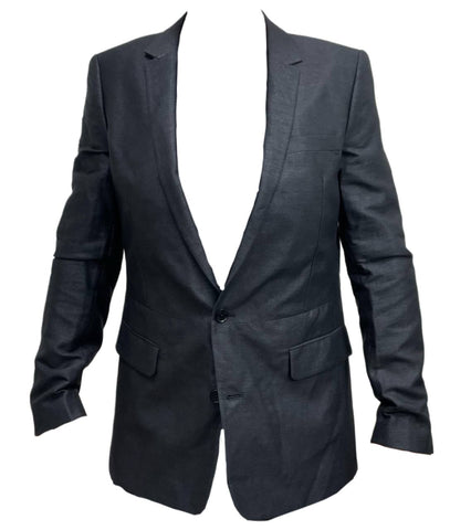 BLK DNM Men's Black Nylon Cotton Blazer 39 #MBN2301 Size 48 NWT