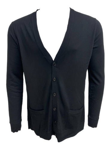 BLK DNM Men's Black Wool Lightweight Cardigan 4 Size L NWT