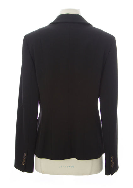 METRADAMO Women's Black Three Button Wool Blazer 7491 IT Sz 48 $546 NEW