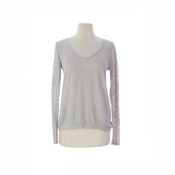 VELVET by Graham & Spencer Women's Heathered Grey Long Sleeve Top P (0-2) $100