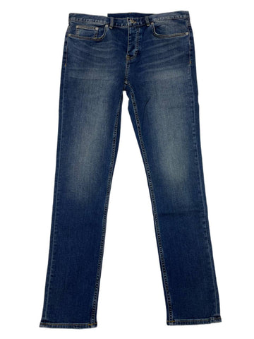 BLK DNM Men's Blue Button Fly Regular Fit Jeans 11 Size 28/32 NWT