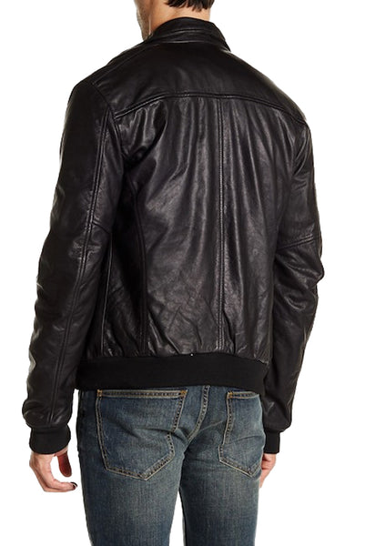 BLK DNM Men's Black Leather Jacket 80 Moto Jacket MKL11902 Small $1095 NWOT