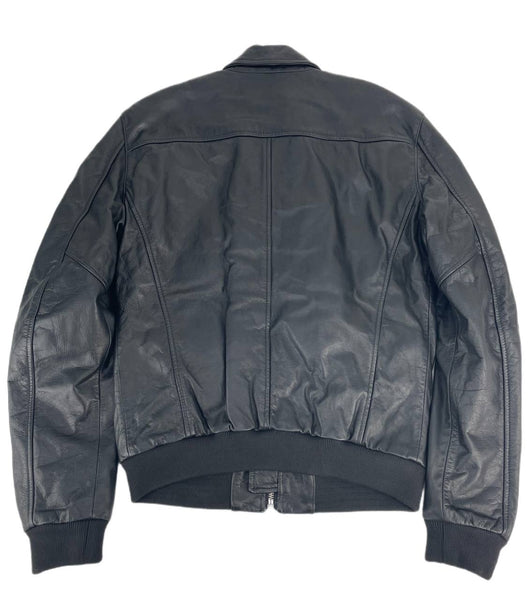 BLK DNM Men's Black Leather Jacket 80 #MKL11902 NWT