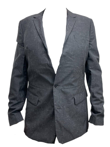 BLK DNM Men's Chalk Black Wool Blazer 39 #MKW13801 Size M NWT