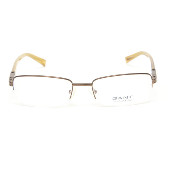 Gant Morris Semi-Rimless Metal Eyeglass Frames 56mm - Satin Brown NEW