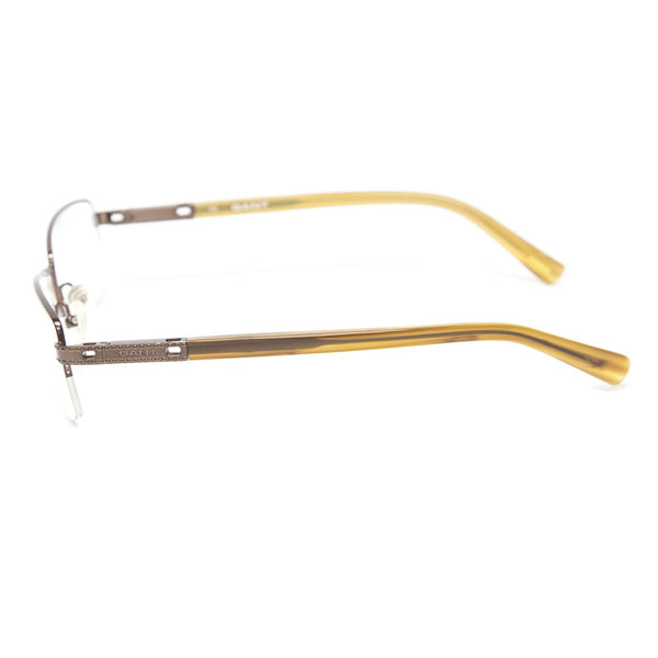 Gant Morris Semi-Rimless Metal Eyeglass Frames 56mm - Satin Brown NEW