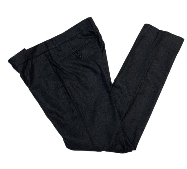 BLK DNM Men's Grey Melange Flannel Dress Pant 35 Size 48 US 32 NWT