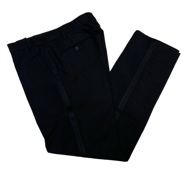 BLK DNM Men's Black Wool Tux Pant 30 Size 50 US 33 NWT