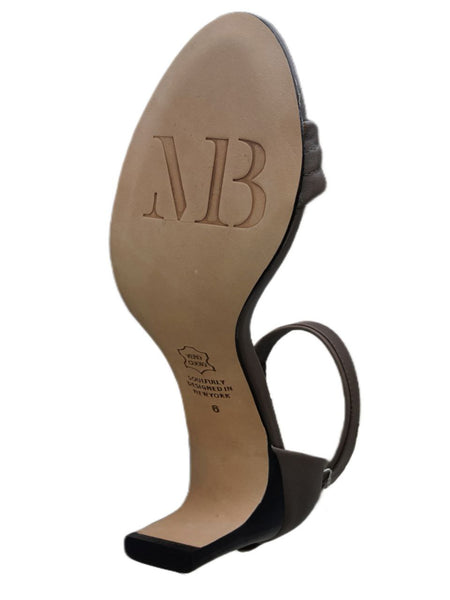 MATT BERNSON Women's Black Leather Meredian II Sandal #MB162 NWB