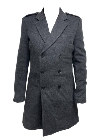 BLK DNM Men's Charcoal Grey Melange Coat #MUW12001 Size M NWT