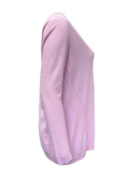 Marina Rinaldi Women's Pink Macadam Knitted Long Sleeves Cardigan Size XL NWT
