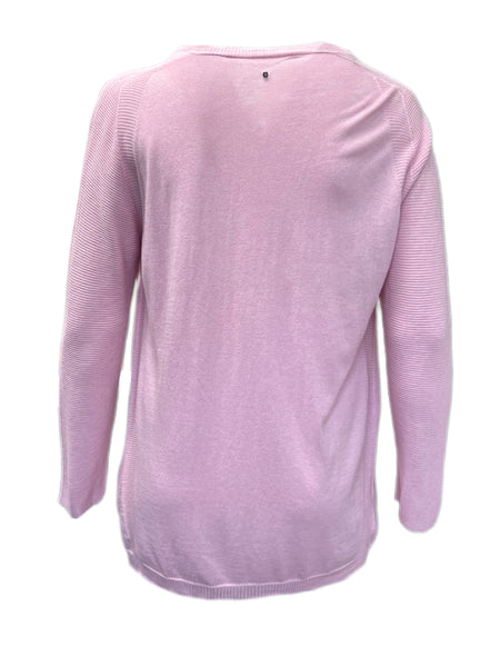 Marina Rinaldi Women's Pink Macadam Knitted Long Sleeves Cardigan Size XL NWT