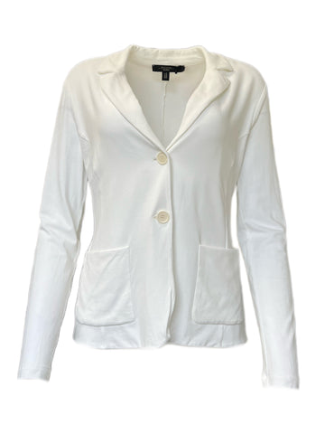 Max Mara Women's White Macario Jersey Jacket Size M NWT