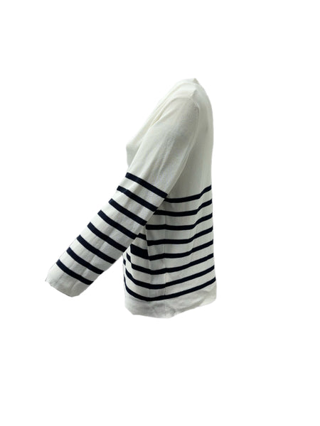 Marina Rinaldi Women's White Maculato Button Closure Cardigan NWT