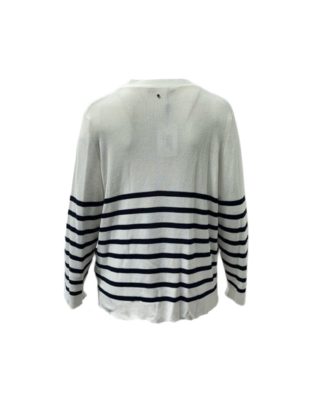 Marina Rinaldi Women's White Maculato Button Closure Cardigan NWT