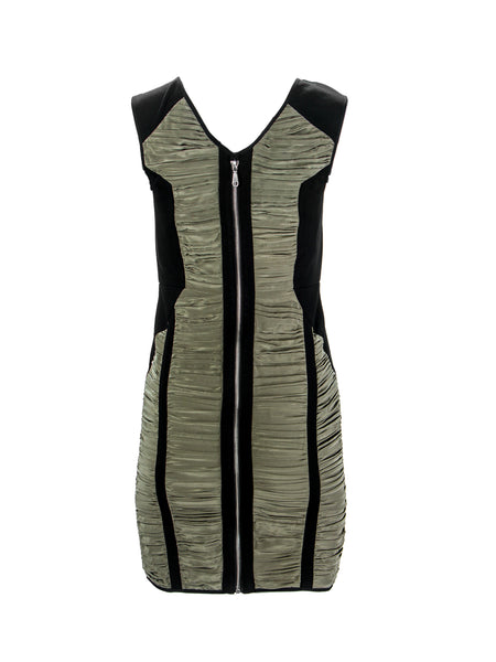 REBECCA MINKOFF Women's Army Madison Ruched Dress $368 NWT