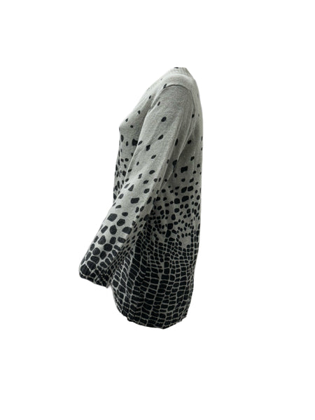 Marina Rinaldi Women's Grey Maestria Button Closure Cardigan NWT