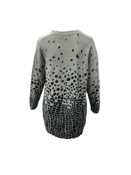 Marina Rinaldi Women's Grey Maestria Button Closure Cardigan NWT