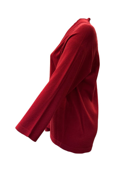 Marina Rinaldi Women's Red Maestro Open Front Cardigan NWT