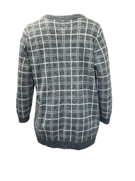 Marina Rinaldi Women's Grey Magda Knitted Cardigan NWT