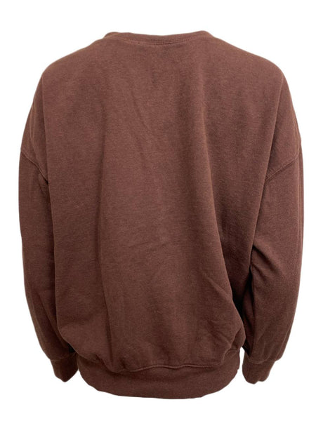 BLK DNM Women's Mahogany Melange Cotton Sweatshirt 6 Size S NWT