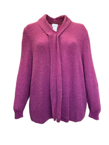 Marina Rinaldi Women's Purple Maiolica Knitted Cardigan NWT