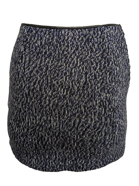 Majestic Filatures Women's Blue Wool Mini Skirt Size X-Small NWT